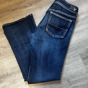 American Eagle Outfitters High Rise Dark Blue Jeans